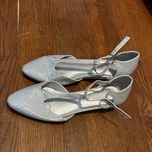 Silver sparkle dress shoes women’s 10